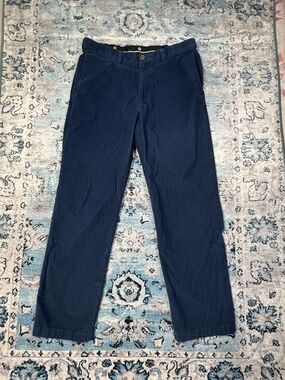 Haggar Navy Corduroy Straight-Leg‎ Pants